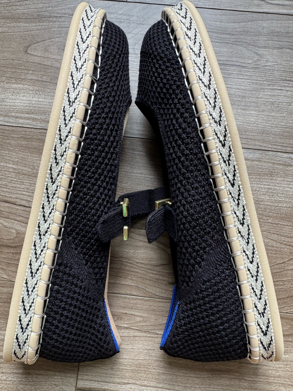 ROTHY’S The Espadrille Mary Jane Shoe Black Size 11 Washable Plush Footbed NEW - Picture 12 of 16
